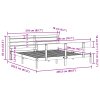 Postel bez matrace 200 x 200 cm masivní borovice 3306627