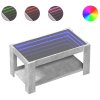 Konferenční stolek s LED betonově šedý 93 x 53 x 45 cm kompozit 847556