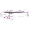Rám postele šedý sonoma 200 x 200 cm kompozitní dřevo 3295630