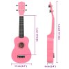Set soprano ukulele s obalem pro děti růžové 21" 70148