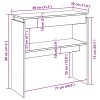 Konzolový stolek kouřový dub 80 x 30 x 80 cm kompozitní dřevo 815216