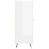 Příborník bílý s vysokým leskem 34,5x34x90 cm kompozitní dřevo 830414