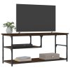 TV skříňka hnědý dub 103 x 38 x 46,5 cm kompozitní dřevo a ocel 831827