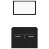 2dílný set koupelnového nábytku černý dřevotříska 804783