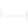 Kovový rám postele s hlavovým a nožním čelem bílý 120 x 200 cm 374502