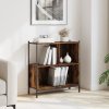 Knihovna kouřový dub 72 x 28 x 77,5 cm kompozitní dřevo 838880