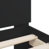 Rám postele s čelem černý 200 x 200 cm kompozitní dřevo 3207393