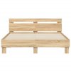 Rám postele s čelem dub sonoma 150 x 200 cm kompozitní dřevo 3207415