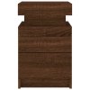 Noční stolky s LED osvětlením 2 ks hnědý dub 35 x 39 x 55 cm 836762