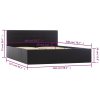 Rám postele zvedací úložný prostor černý umělá kůže 140x200 cm 285513