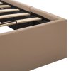 Rám postele s úložným prostorem cappuccino umělá kůže 180x200cm 285533