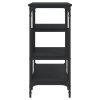 Konzolový stolek s policemi černý 100 x 35 x 75 cm 837787