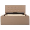 Rám postele úložný prostor cappuccino umělá kůže 100 x 200 cm 285529