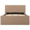 Rám postele zvedací úložiště cappuccino umělá kůže 90 x 200 cm 285528