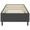 Postel boxspring tmavě šedá textil 100 x 200 cm 3054722
