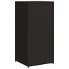 Zahradní úložná skříň černá 55 x 55 x 111 cm polyratan 365559