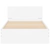 Rám postele s čelem a LED osvětlením bílý 100 x 200 cm 838799