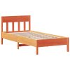 Postel bez matrace voskově hnědá 75 x 190 cm masivní borovice 842681