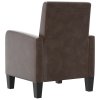Křeslo hnědé umělá kůže 241108