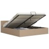Rám postele s úložným prostorem cappuccino umělá kůže 160x200cm 285532