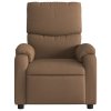 Elektrické polohovací křeslo hnědé textil 3204804