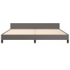 Rám postele s čelem šedý 200x200 cm umělá kůže 3125473