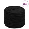 Pracovní lano černé 10 mm 50 m polyester 152823
