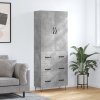 Skříň highboard betonově šedá 69,5x34x180 cm kompozitní dřevo 3198085