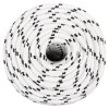 Splétané lodní lano bílé 14 mm x 25 m polyester 152779