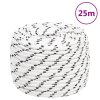 Splétané lodní lano bílé 14 mm x 25 m polyester 152779