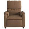 Polohovací křeslo hnědé textil 373414