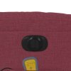 Elektrické masážní polohovací křeslo vínové textil 3206639