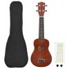 Set sopránové ukulele s obalem pro děti tmavé dřevo 23" 70150