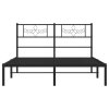 Kovový rám postele s čelem černý 120 x 190 cm 355264