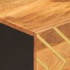 Konferenční stolek hnědý a černý 80x50x40 cm masivní mangovník 356788