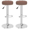 Barové židle 2 ks hnědé textil 332974