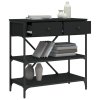 Konzolový stolek černý 75 x 34,5 x 75 cm kompozitní dřevo 833408