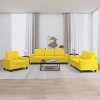 3dílná sedací souprava světle žlutá textil 3201871