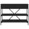 Konzolový stolek se zásuvkami a policemi černý kompozitní dřevo 833403