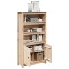 Skříň highboard 80 x 35 x 154 cm masivní borové dřevo 823519