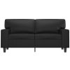 2místná pohovka černá 120 cm umělá kůže 359412