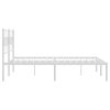 Kovový rám postele s čelem bílý 140 x 200 cm 355709