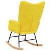 Houpací křeslo hořčicově žluté textil 328014