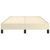 Rám postele krémový 120x200 cm umělá kůže 346894