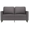 2místná pohovka šedá 120 cm umělá kůže 359330