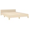 Rám postele bez matrace krémový 140 x 200 cm textil 3125062