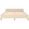 Rám postele bez matrace krémový 140 x 200 cm textil 3125062