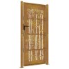 Zahradní brána 100 x 200 cm corten ocel bambusový design 153189