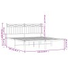 Kovový rám postele s čelem černý 160 x 200 cm 373694