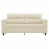 2místná pohovka krémová 140 cm umělá kůže 359584